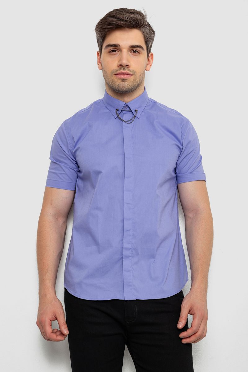 Сорочка чоловіча однотонна, колір бузковий, 214R6917