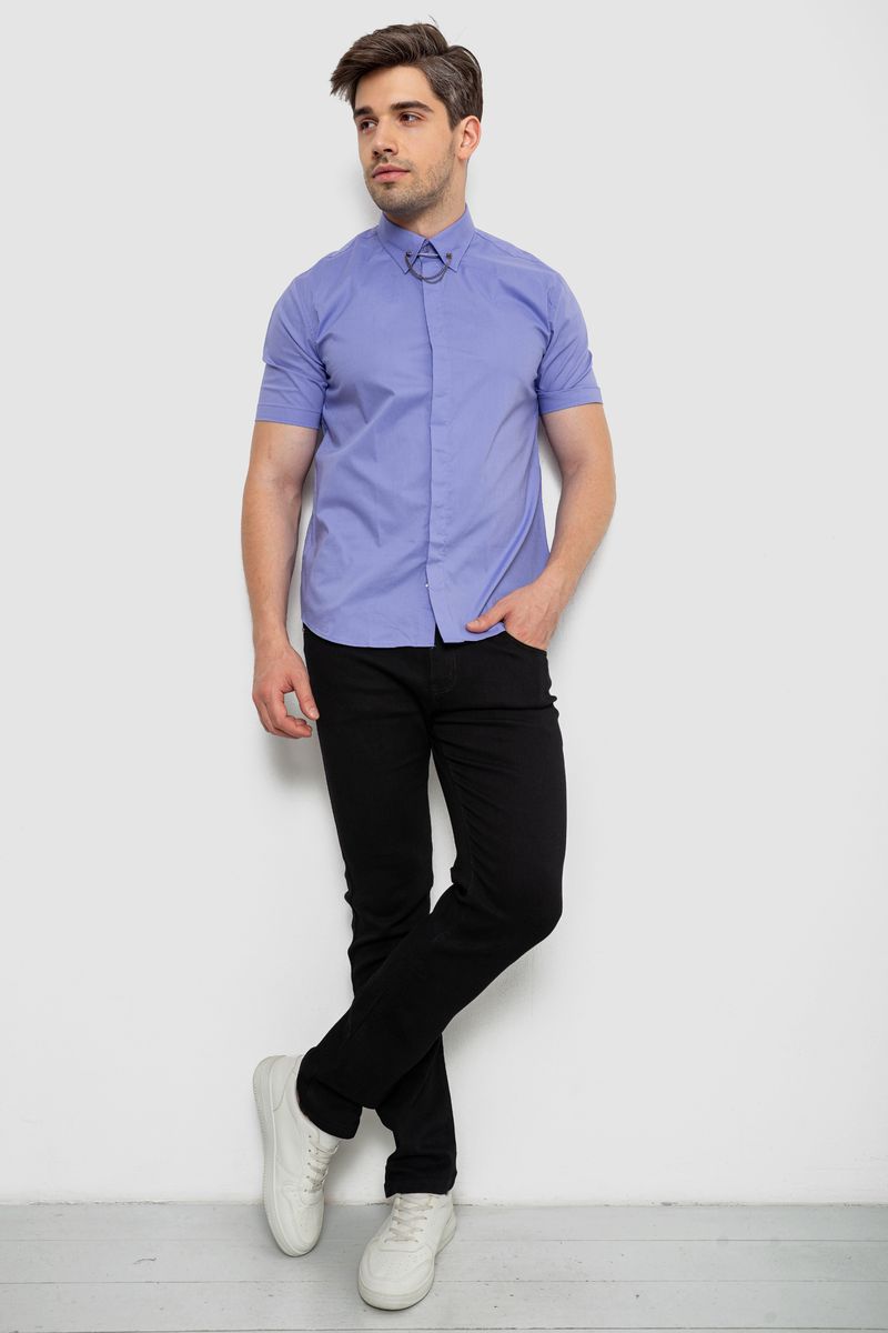 Сорочка чоловіча однотонна, колір бузковий, 214R6917