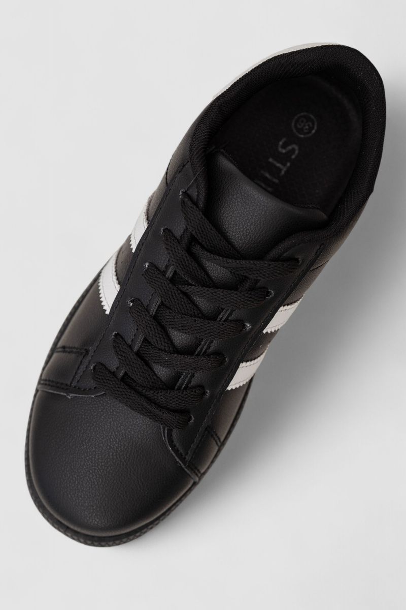 Кросівки жіночі шкіра, колір чорно-білий, 248RL2420-1