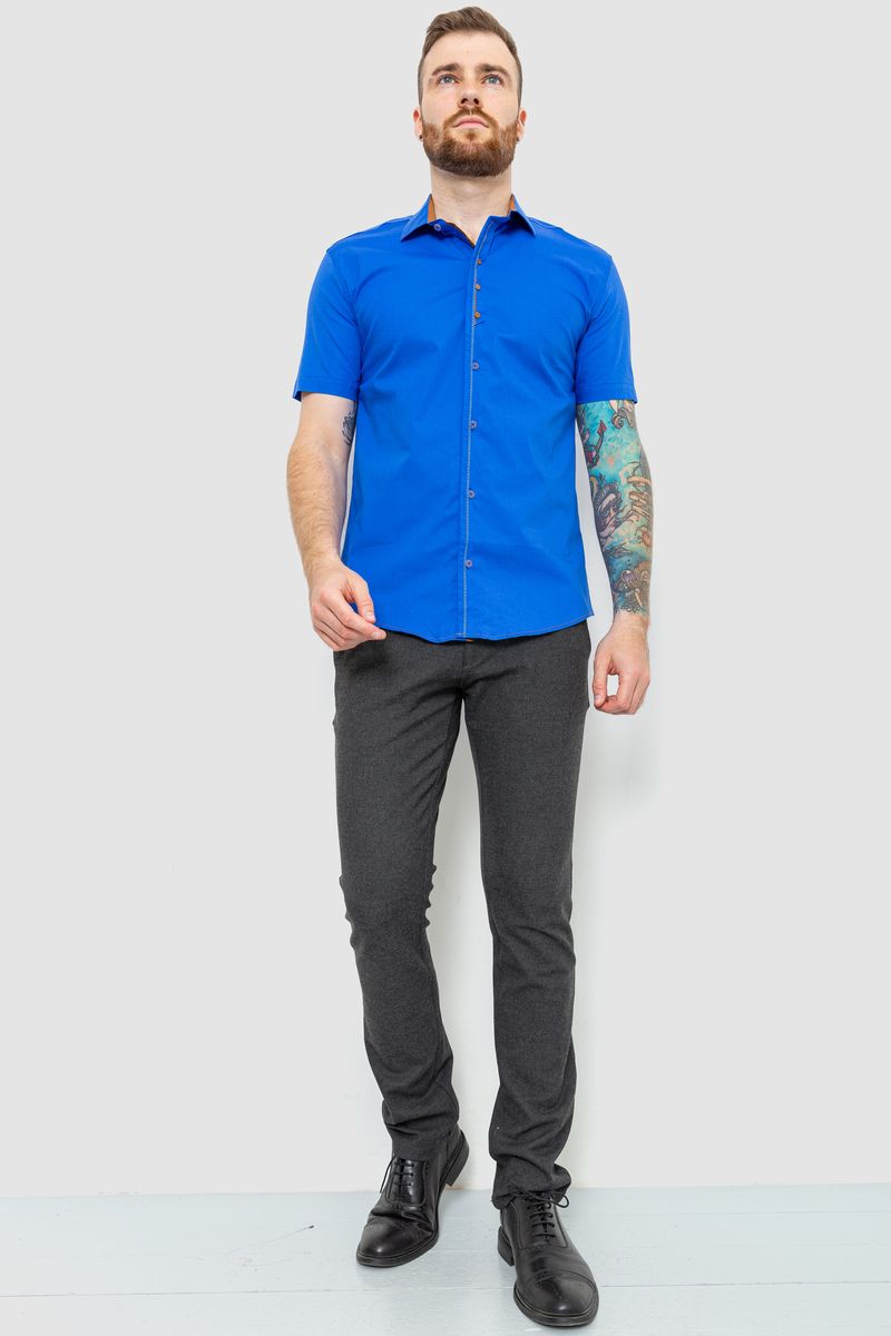 Сорочка чоловіча, колір електрик, 214R7543