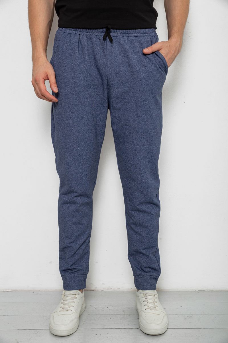 Спортивні штани чоловічі на флісі, колір джинс, 238R135