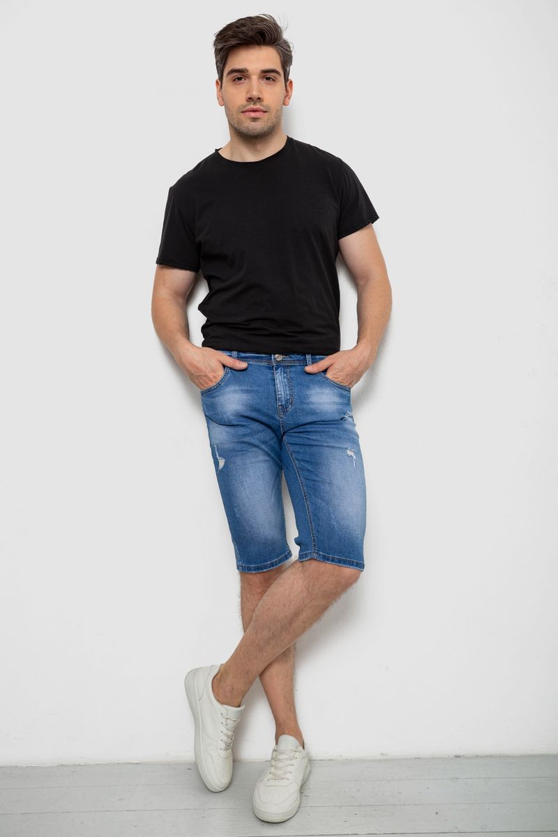 Шорти чоловічі джинсові, колір синій, 244RLS22-0215X