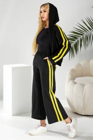 Спортивний костюм жіночий, колір чорно-жовтий, 257R331