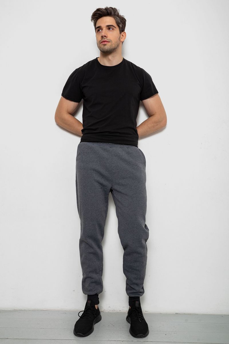 Спортивні чоловічі штани на флісі, колір сірий, 238R56910-5