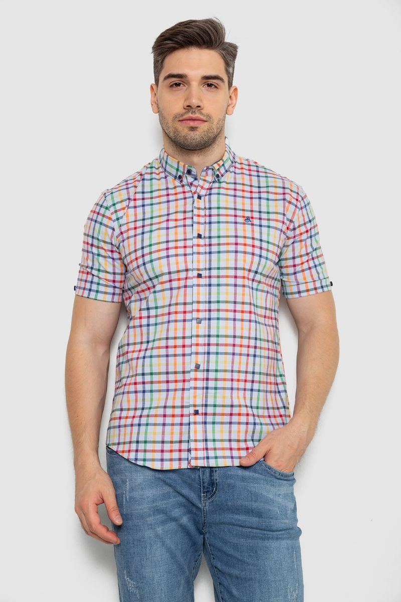 Сорочка чоловіча в клітку, колір різноколір, 214R842