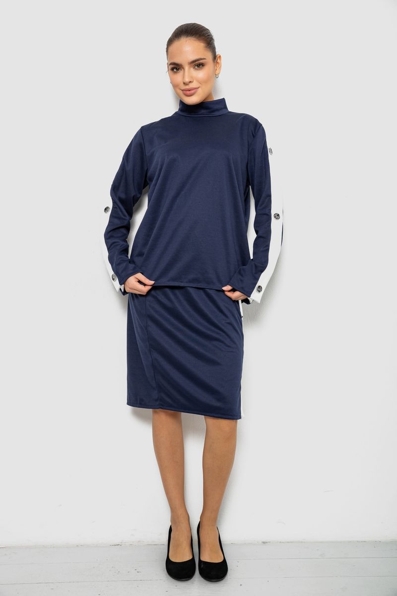 Костюм жіночий класичний, колір синій, 257R322