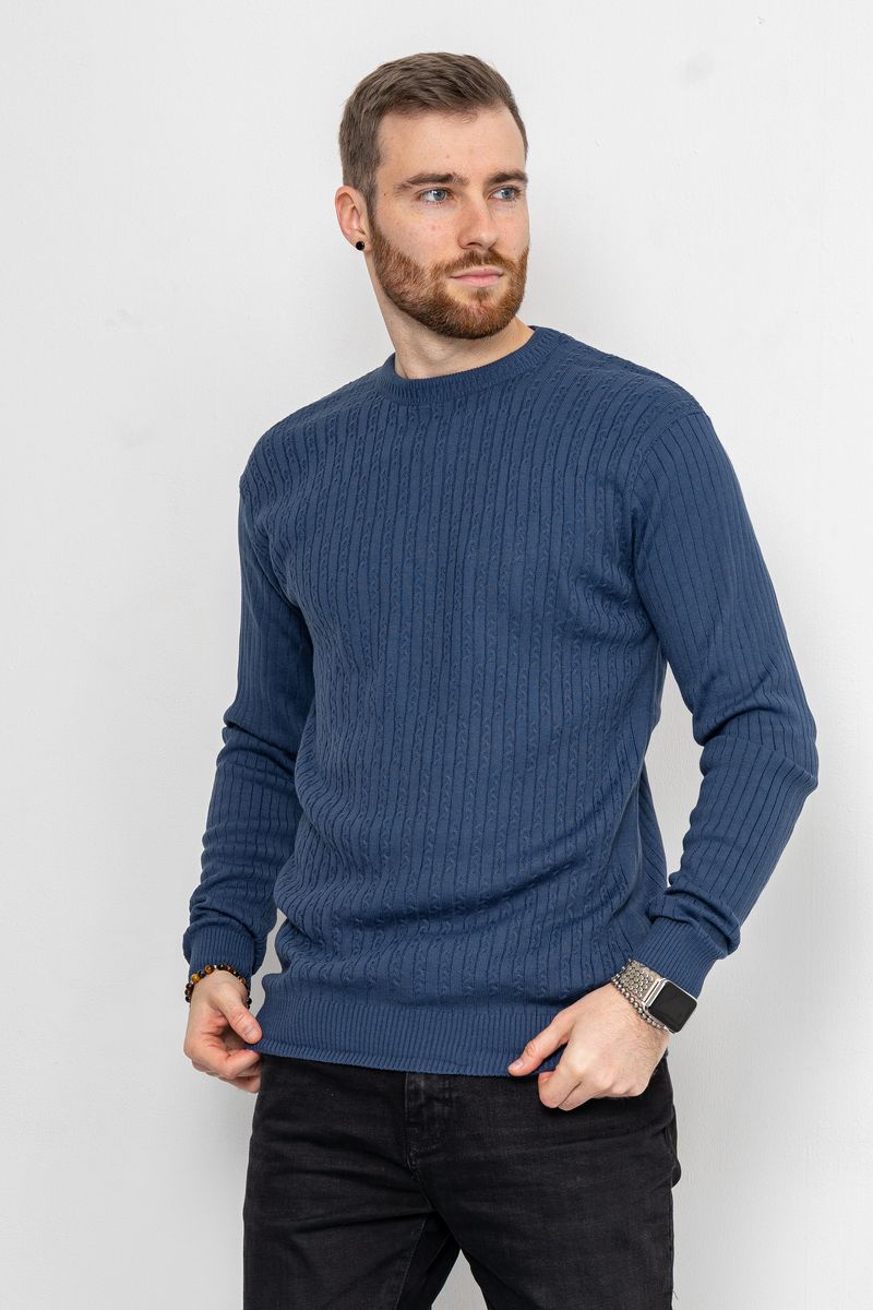 Светр чоловічий, колір джинс, 161R880