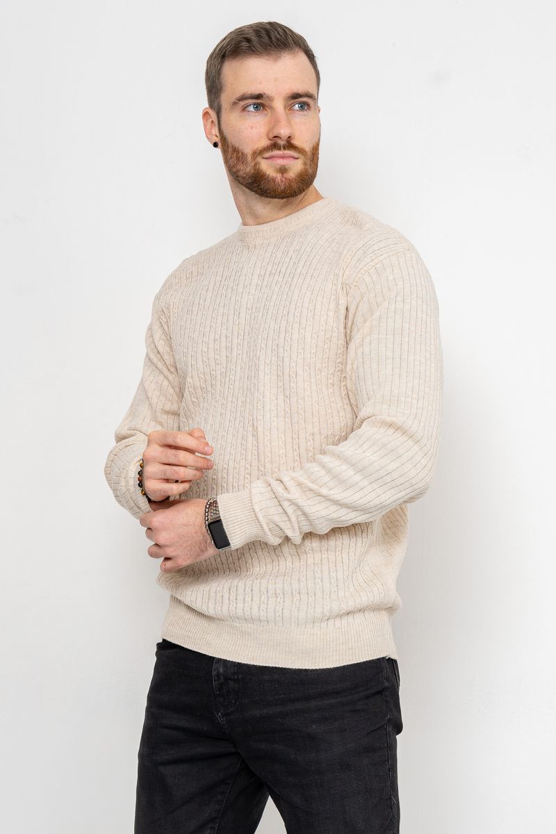 Светр чоловічий, колір світло-бежевий, 161R880