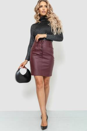 Гольф жіночий трикотажний в рубчик, колір чорний, 204R057