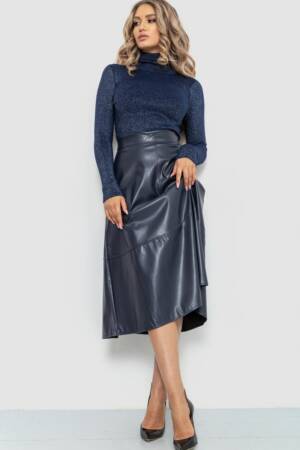 Гольф жіночий трикотажний в рубчик, колір синій, 204R057