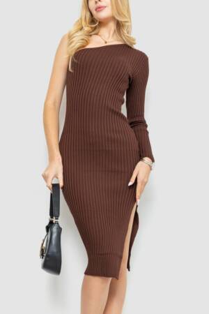 Сукня в’язана, колір коричневий, 204R174
