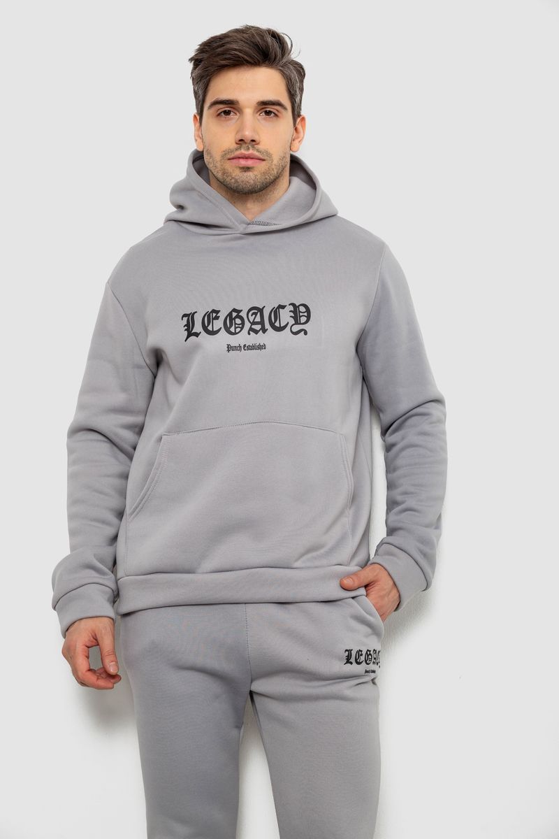 Спортивний костюм чоловічий на флісі, колір сірий, 238R57046