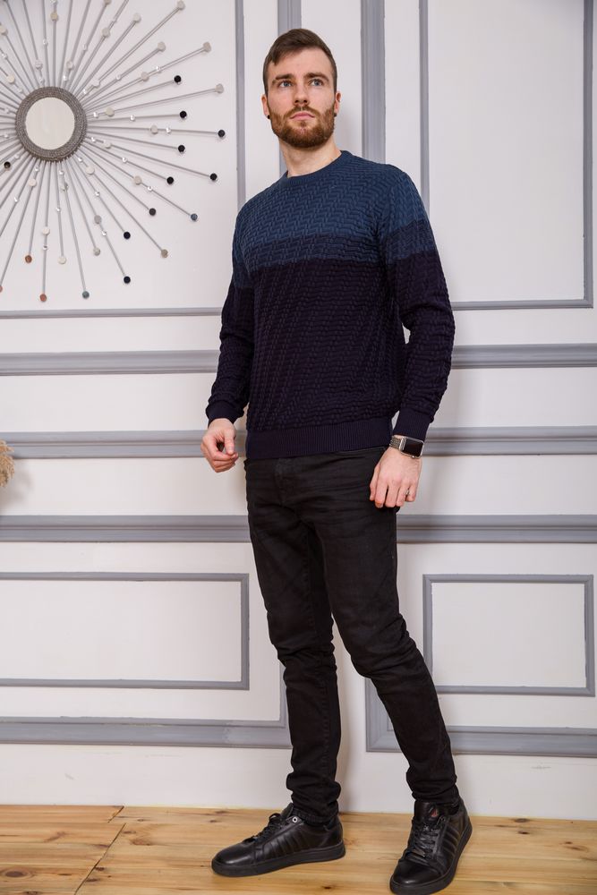 Светр чоловічий, колір джинс, 161R677