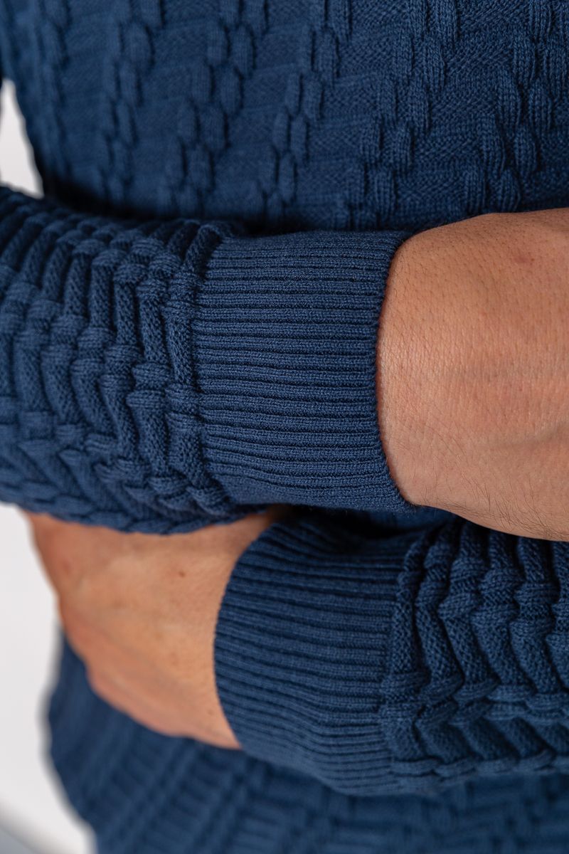 Светр чоловічий, колір сіро-синій, 161R677 - Зображення 4