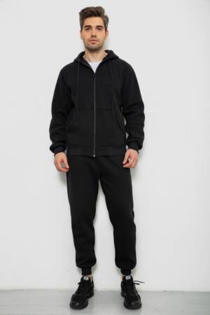 Спортивний костюм чоловічий на флісі, колір чорний, 238R165