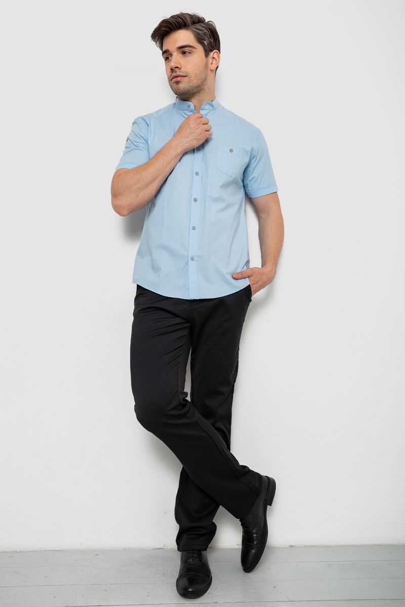 Сорочка чоловіча однотонна, колір блакитний, 214R7346