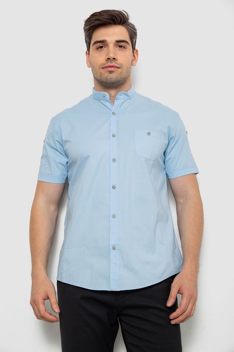 Сорочка чоловіча однотонна, колір блакитний, 214R7346