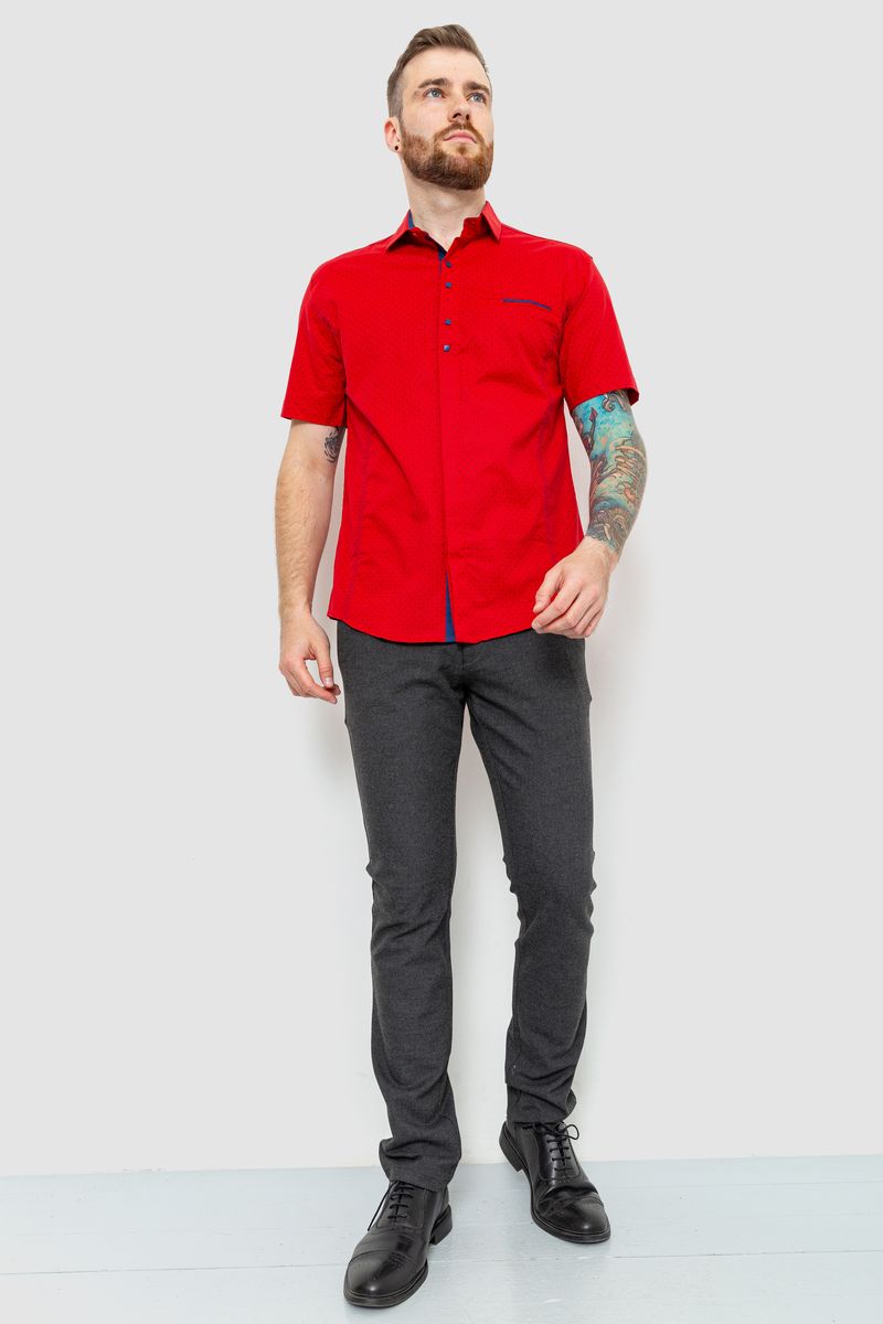Сорочка чоловіча класична, колір червоний, 214R7126