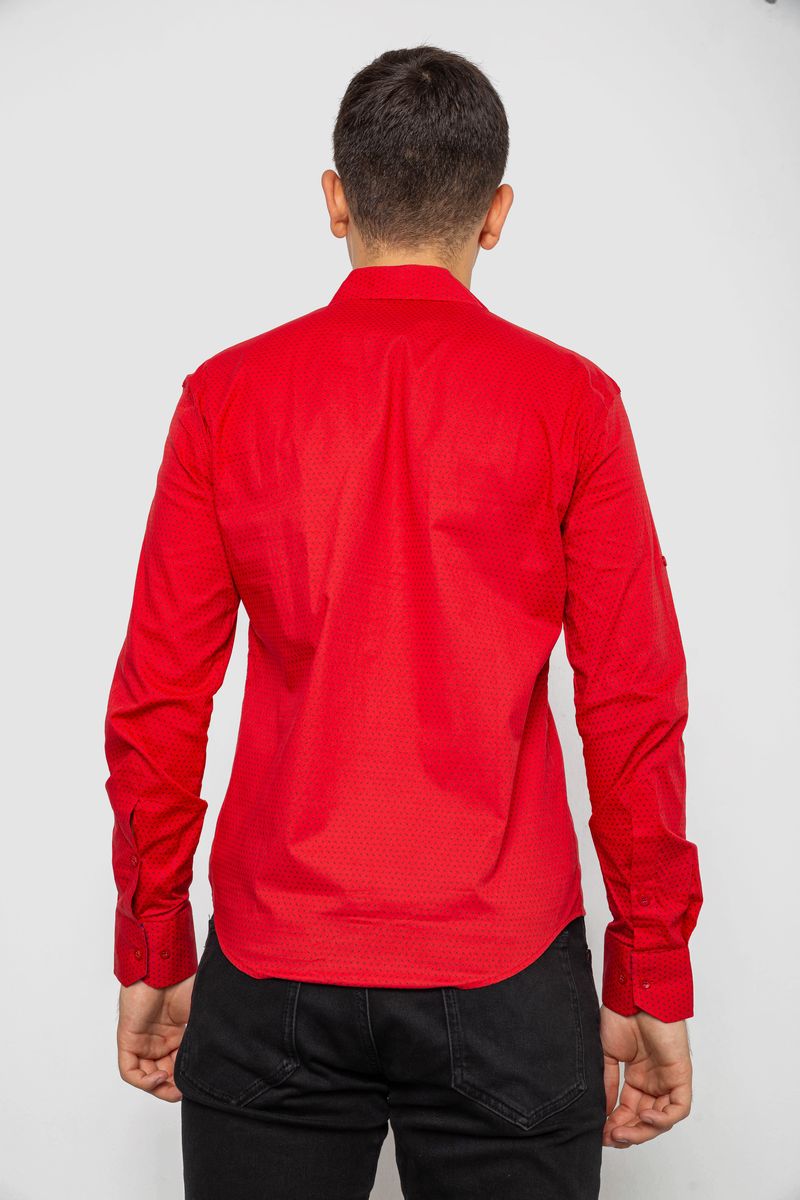 Сорочка чоловіча з принтом, колір червоний, 214R7034 - Зображення 4