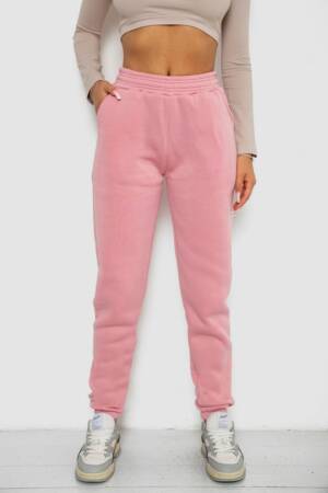 Спортивні штани жіночі на флісі, колір рожевий, 238R57828