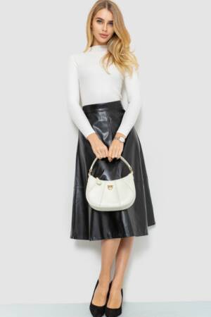 Водолазка жіноча в рубчик, колір білий, 204R044