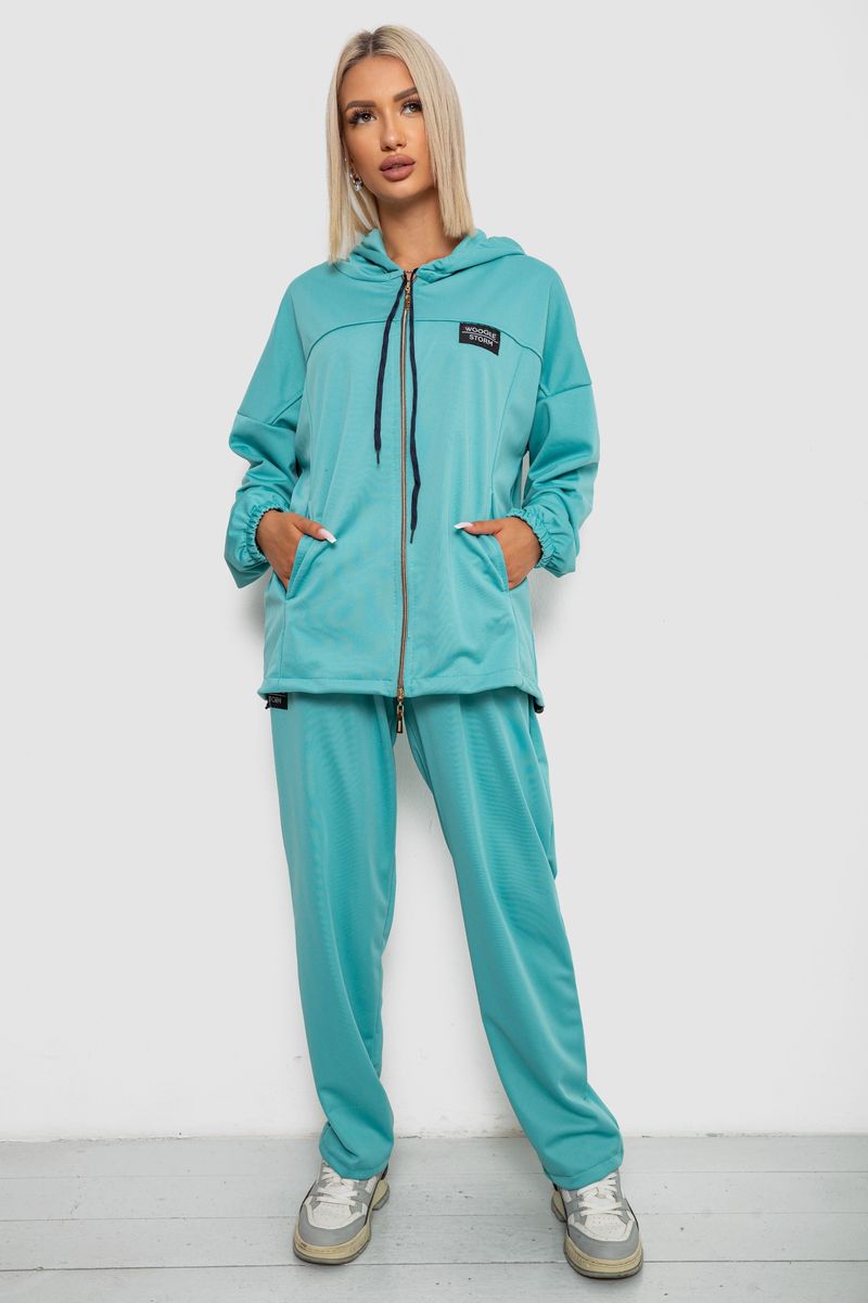 Спортивний костюм жіночий, колір бірюзовий, 238R114-1