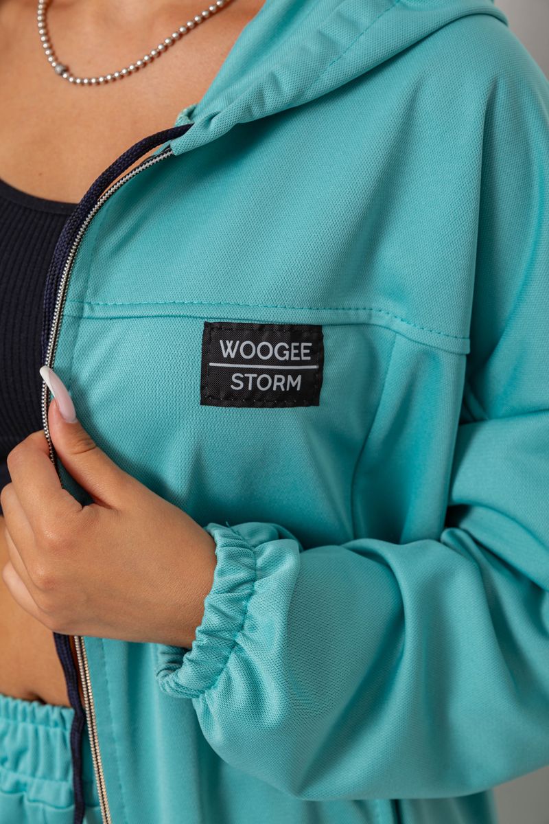 Спортивний костюм жіночий, колір бірюзовий, 238R114-1 - Зображення 5