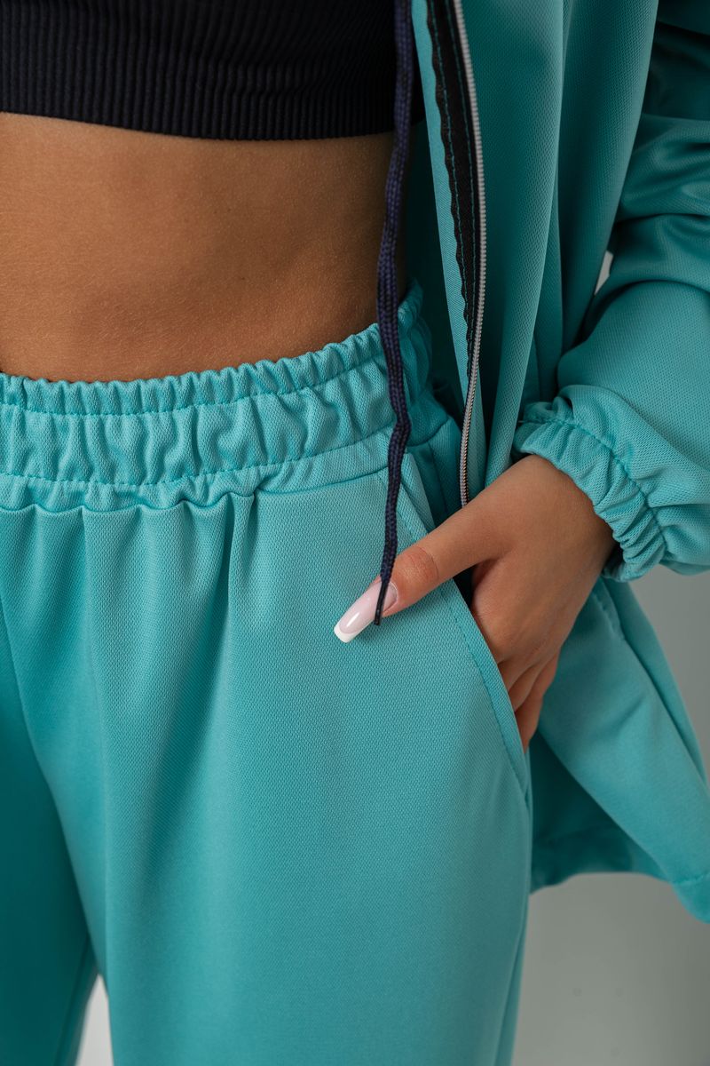 Спортивний костюм жіночий, колір бірюзовий, 238R114-1 - Зображення 6