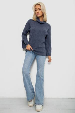 Гольф жіночий, колір джинс, 257R111