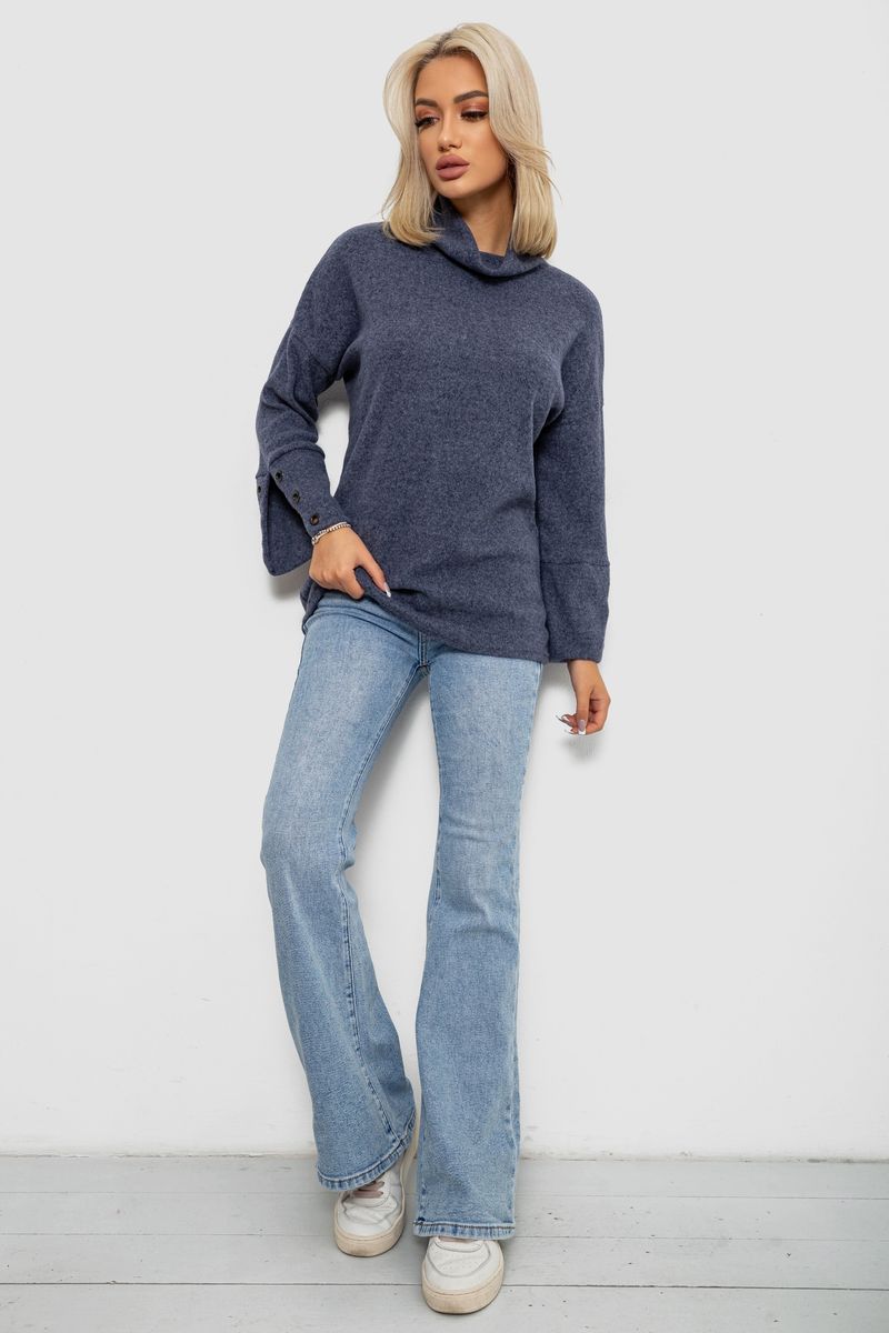 Гольф жіночий, колір джинс, 257R111