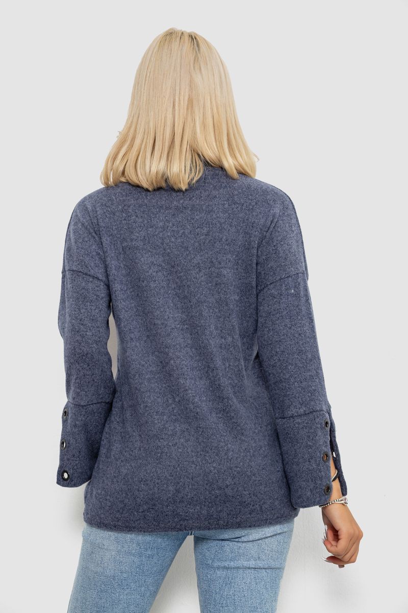 Гольф жіночий, колір джинс, 257R111 - Зображення 4