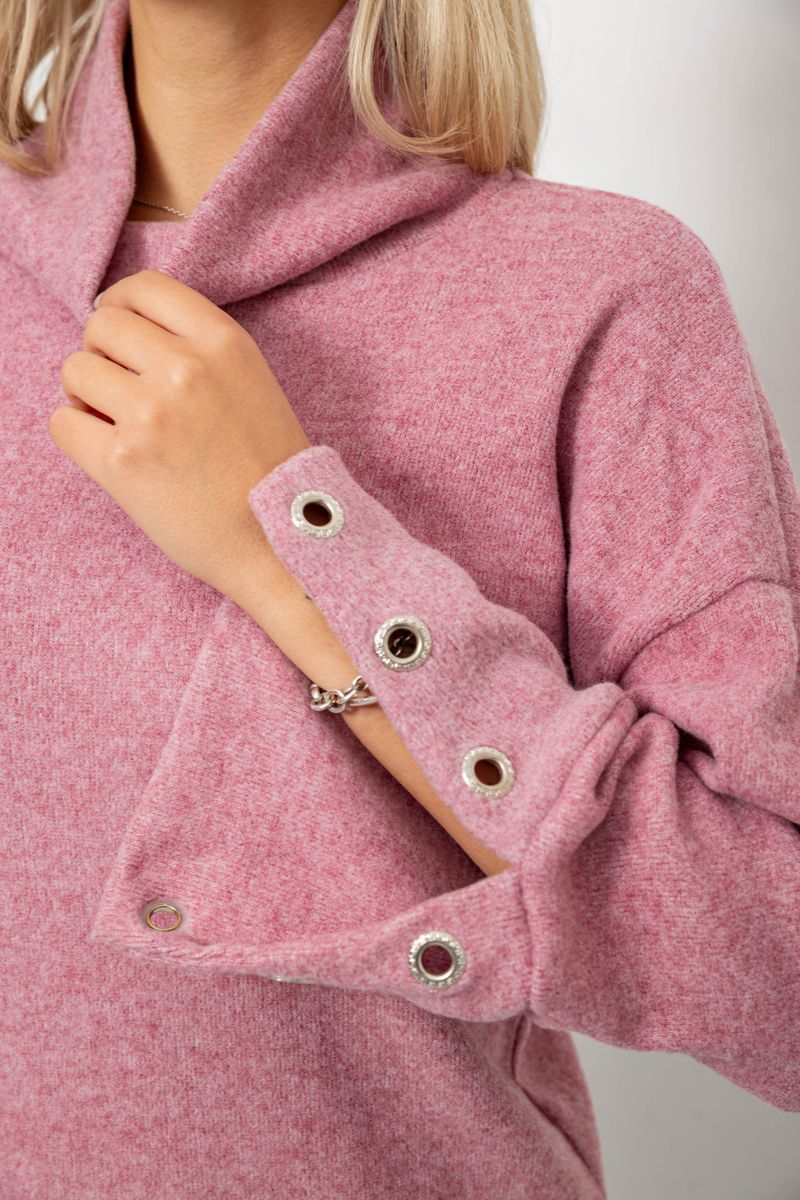 Гольф жіночий, колір пудровий, 257R111 - Зображення 5