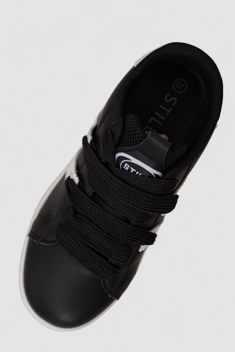 Кросівки жіночі шкіра, колір чорно-білий, 248RJH900-4