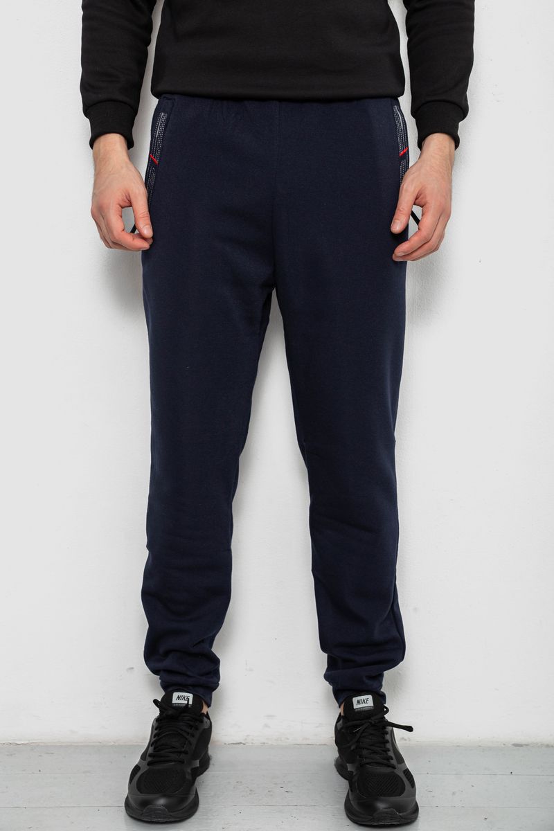 Спортивні штани чоловічі на флісі, колір синій, 244R41558