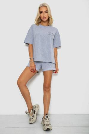 Костюм домашній жіночий з принтом, колір сірий, 230R120