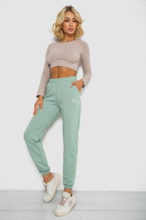 Спортивні штани жіночі, колір м’ятний, 238R5052-1