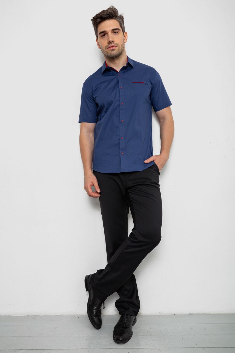 Сорочка чоловіча, колір синій, 214R7112