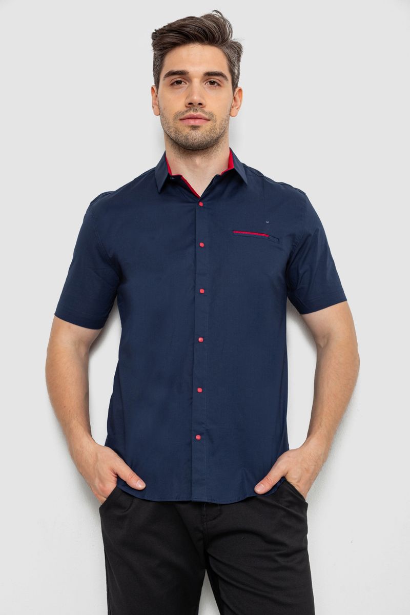 Сорочка чоловіча, колір темно-синій, 214R7112