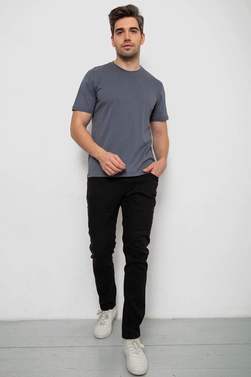 Футболка чоловіча однотонна, колір сірий, 238R155