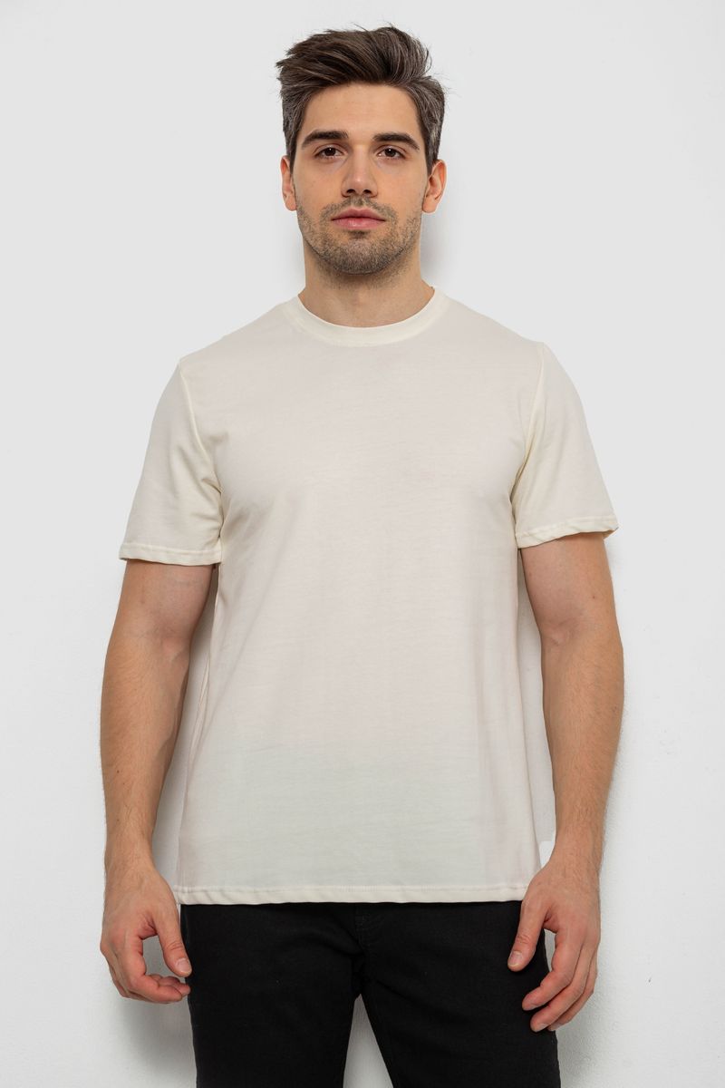 Футболка чоловіча однотонна, колір кремовий, 238R155