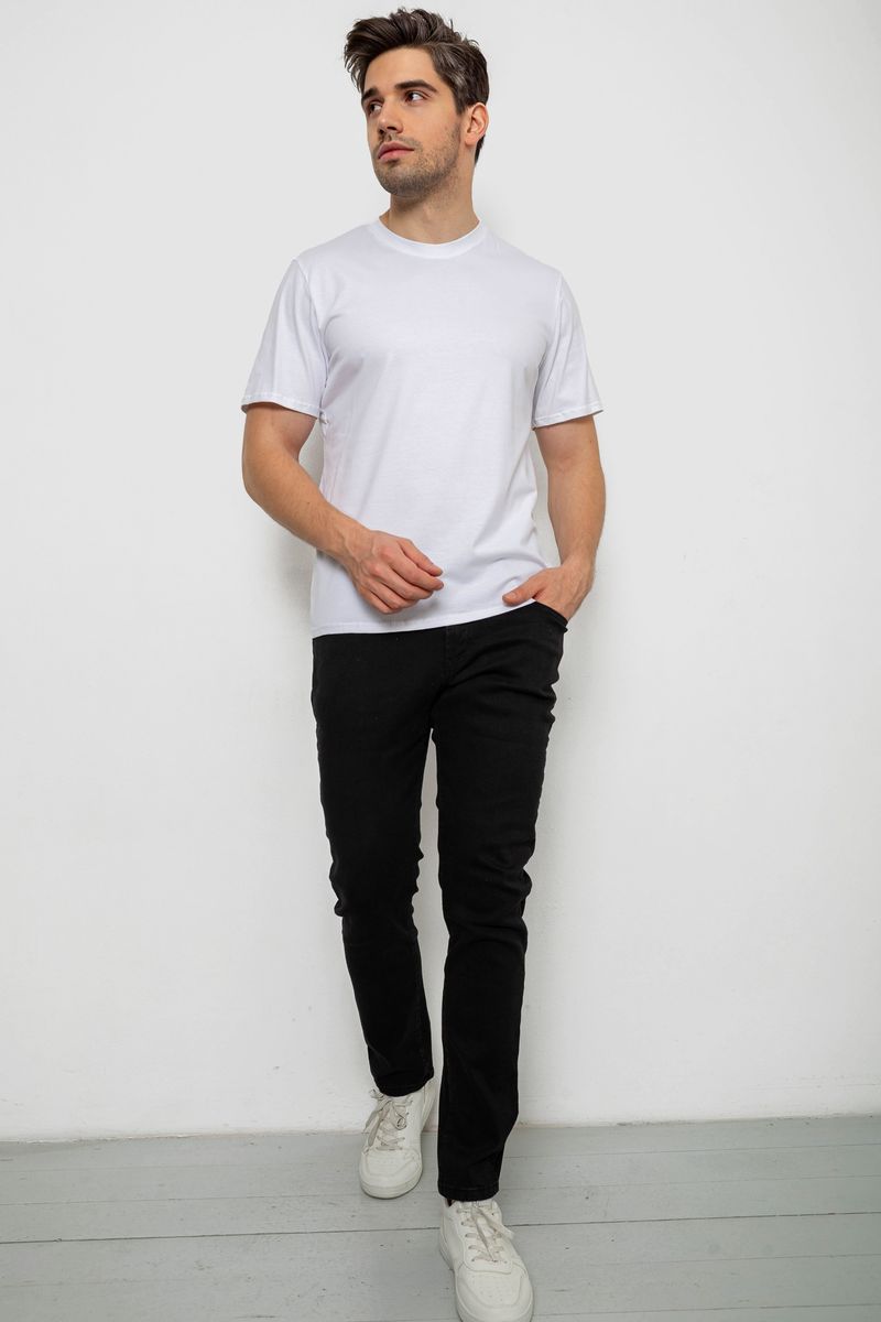 Футболка чоловіча однотонна, колір білий, 238R155