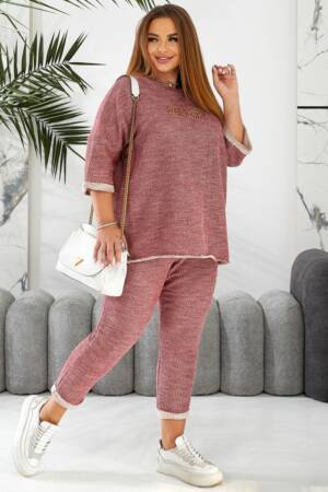 Костюм жіночий домашній, колір бордовий, 257R44