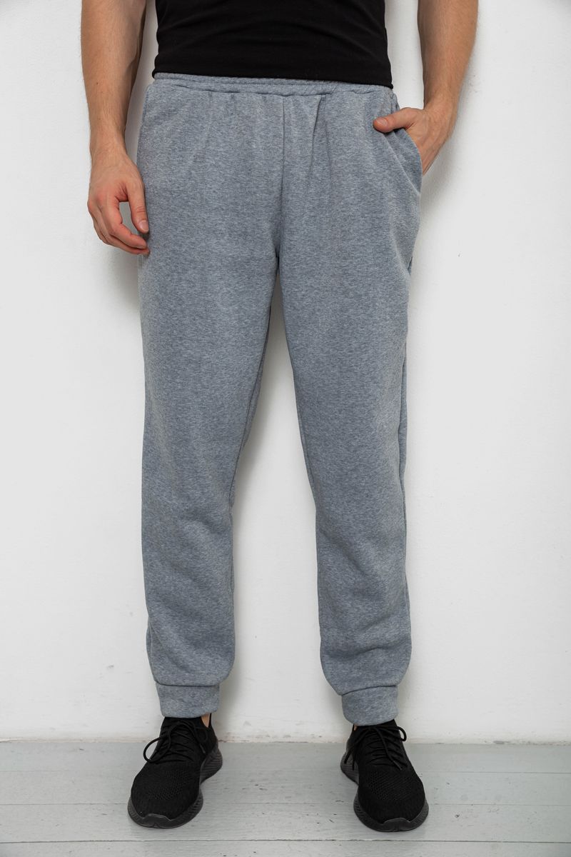 Спортивні штани чоловічі на флісі, колір сірий, 238R58641