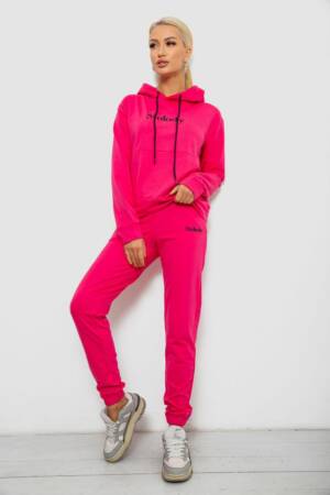 Спортивний костюм жіночий двонитка, колір рожевий, 214R1419-006