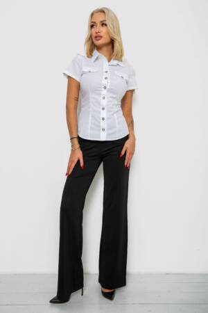 Сорочка жіноча однотонна, колір білий, 230R068-1