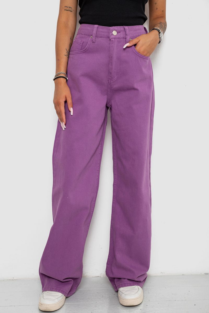 Джинси жіночі, колір фіолетовий, 250R1071-1