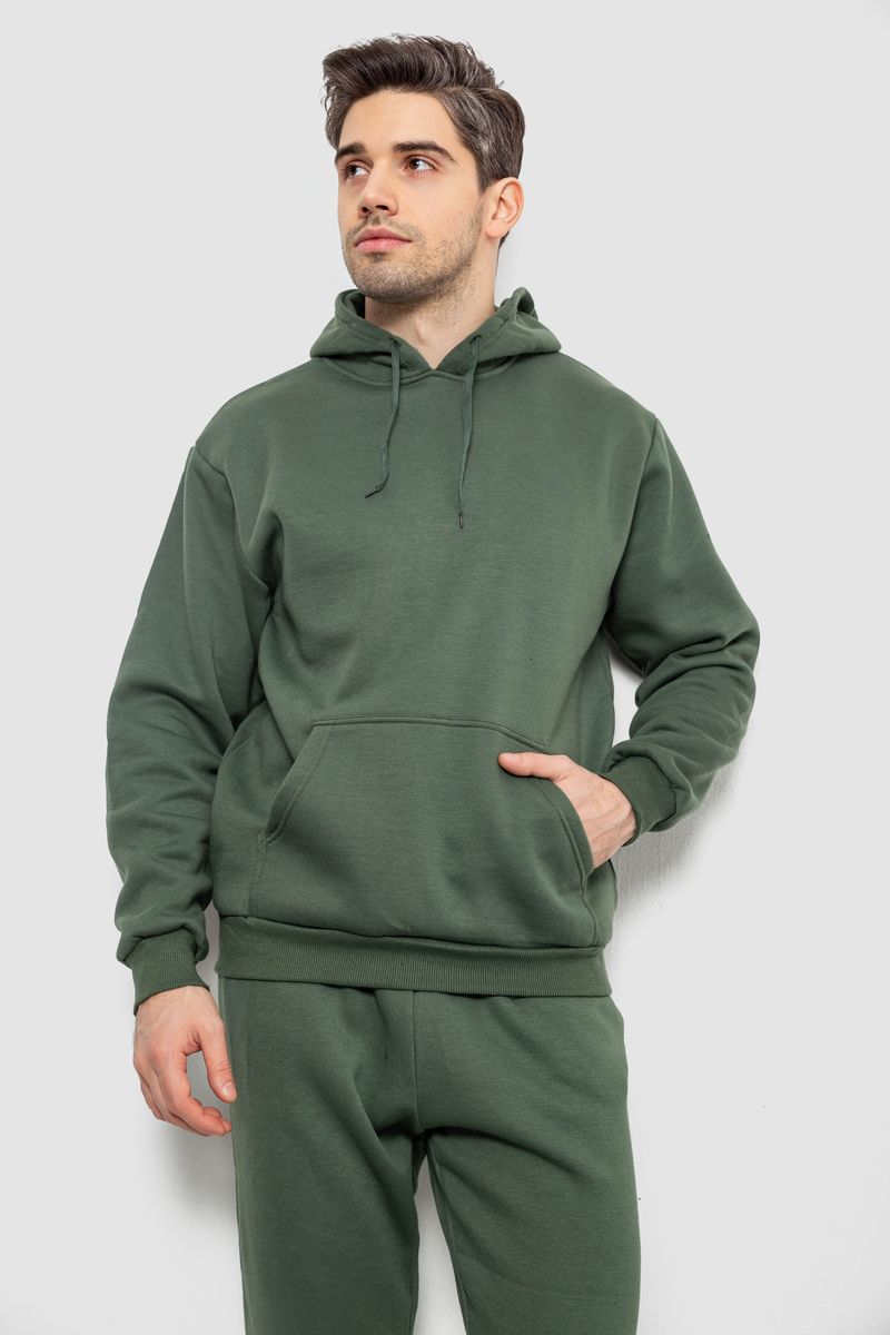 Спортивний костюм чоловічий на флісі, колір хакі, 244R9162