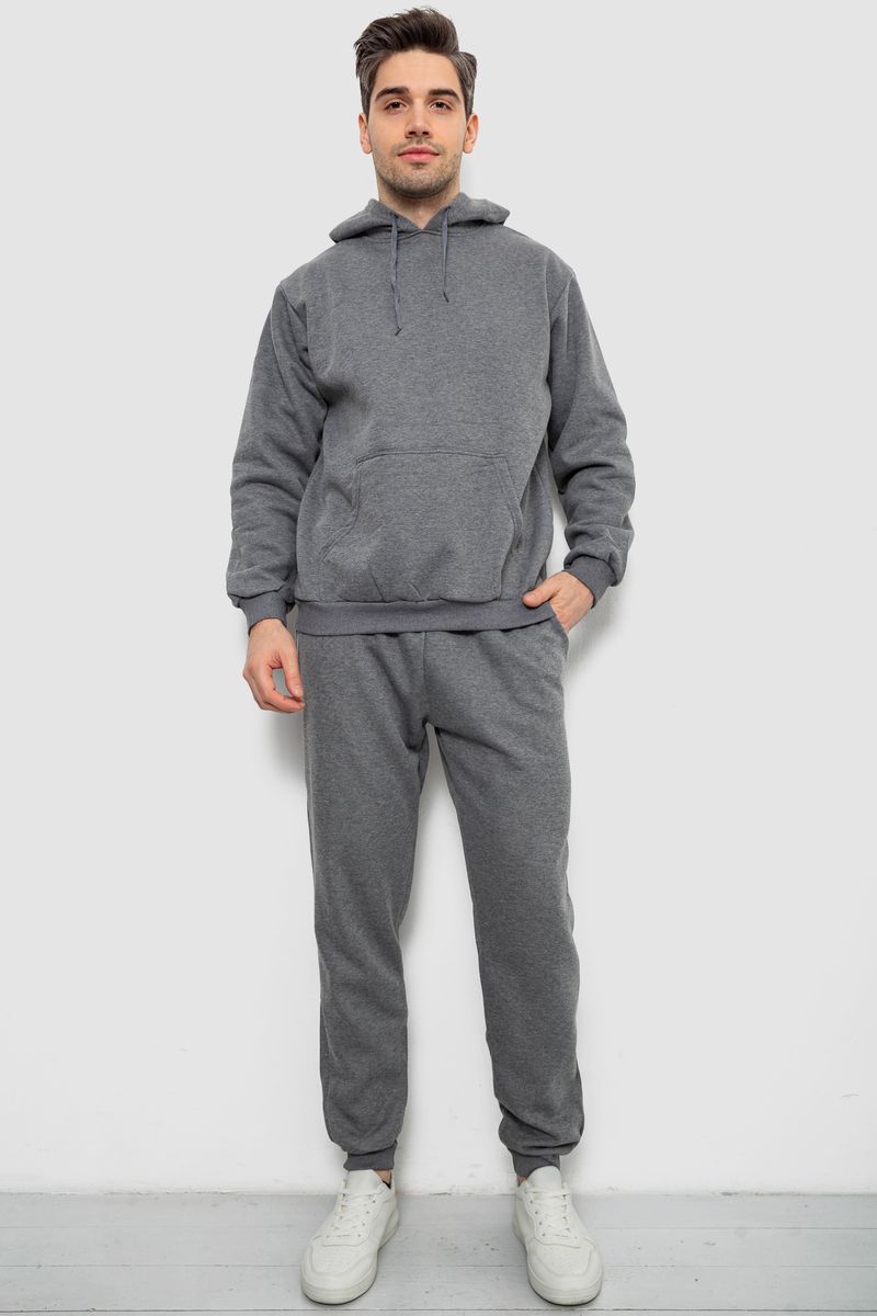 Спортивний костюм чоловічий на флісі, колір сірий, 244R9162