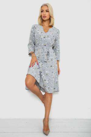 Сукня софт з принтом, колір сірий, 230R0032-5