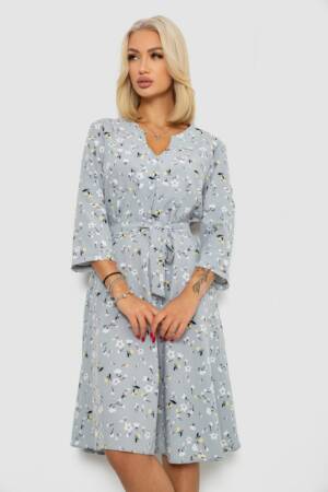 Сукня софт з принтом, колір сірий, 230R0032-5
